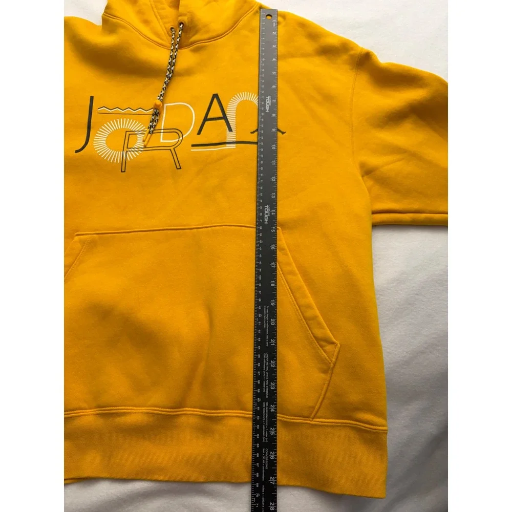 Jordan Mens Sport DNA Pullover Hoodie Yellow Graphic Jumpman Sweatshirt Large